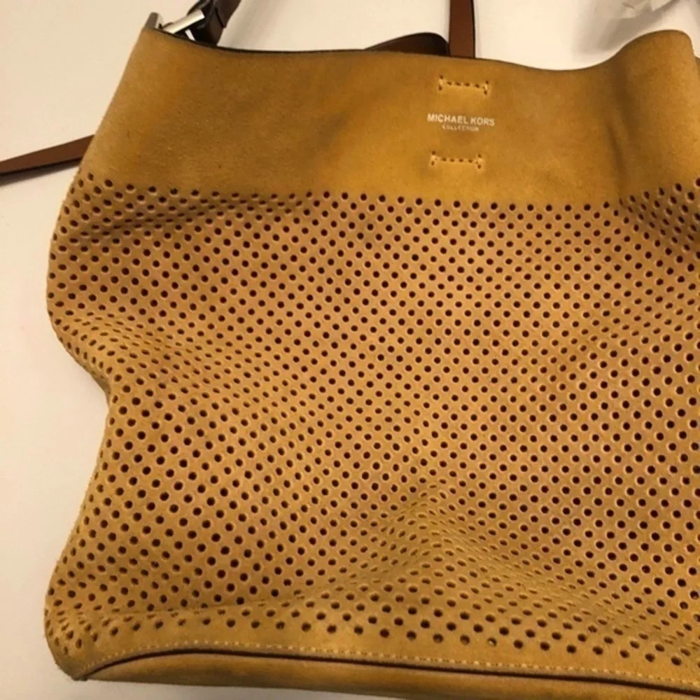 Michael kors collection suede Miranda tote bag